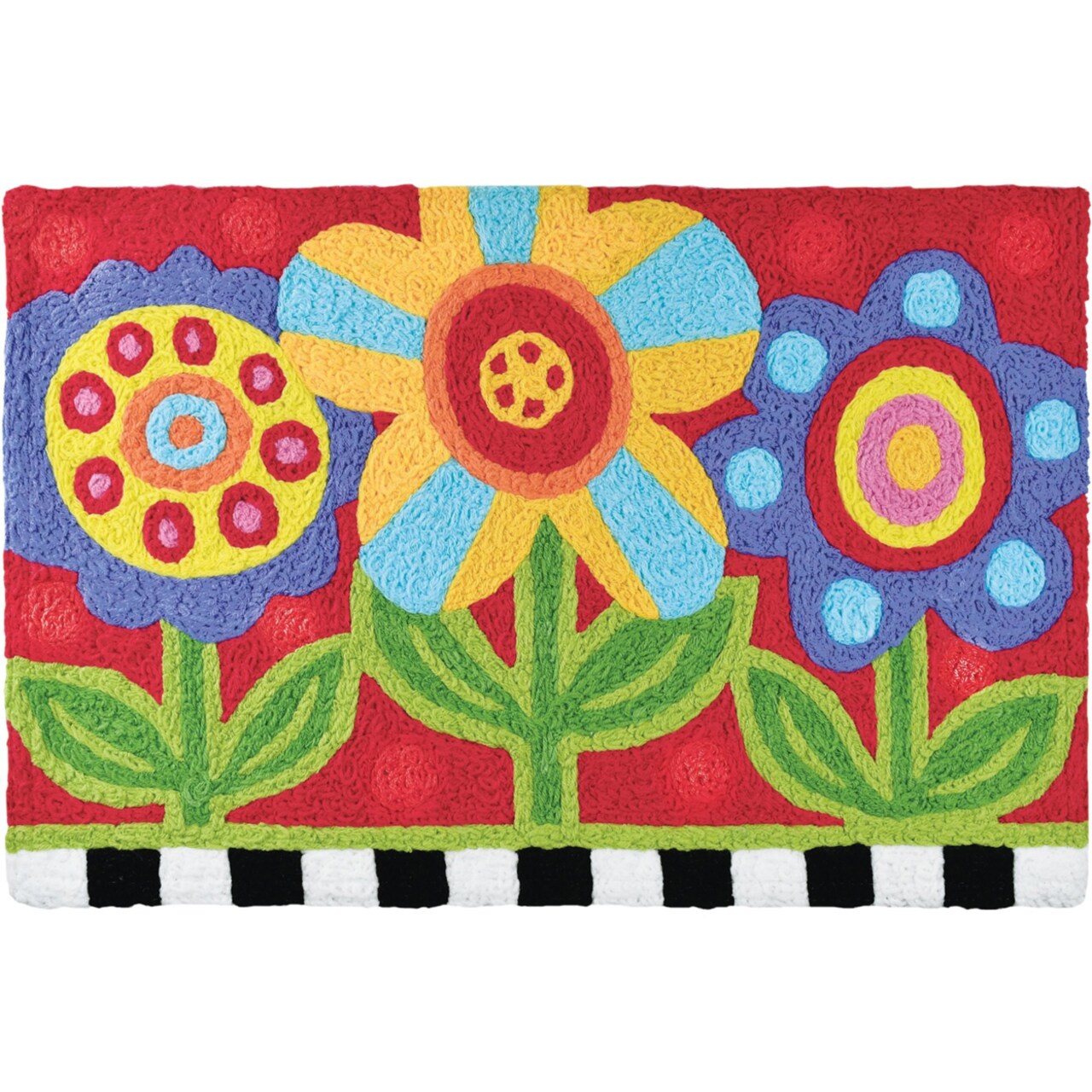 Jellybean Home Decorative Indoor Accent Rug Pop Art Garden - 20" X 30"